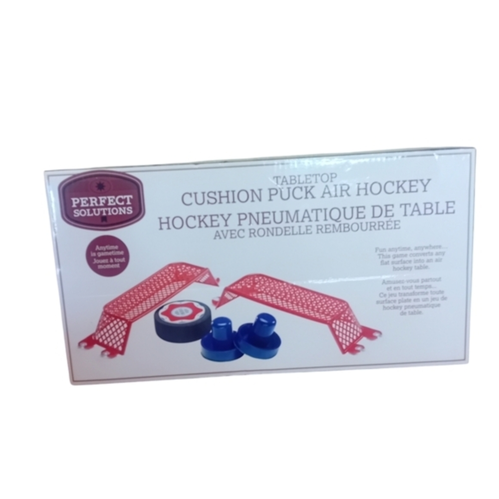 New Sealed Box Perfect Solutions Tabletop Cushion Puck Air Hockey Game For Two